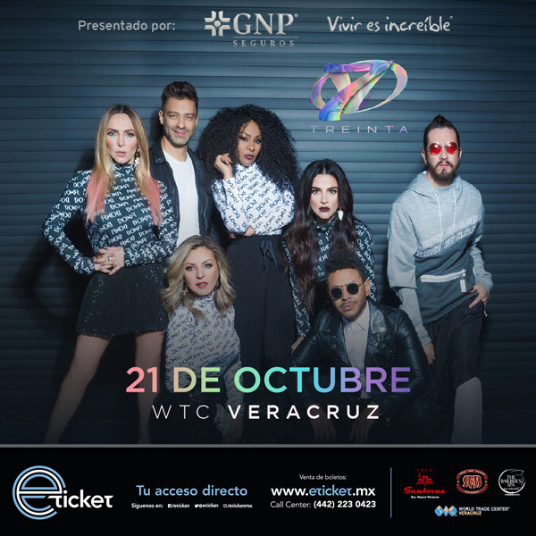 OV7 30 AÑOS World Trade Center Veracruz BOCA DEL RÍO Información del evento Compra tus