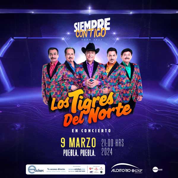 LOS TIGRES DEL NORTE TOUR 2024 : Auditorio GNP Seguros : PUEBLA ...