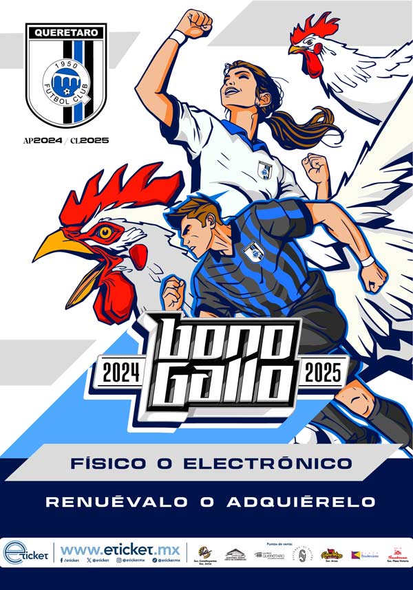 BONO GALLO ANUAL 2024 2025 Estadio La Corregidora SANTIAGO DE 240607160051100 Poster CartBono
