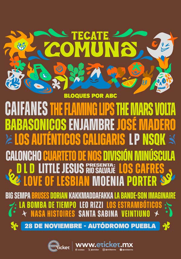 FESTIVAL TECATE COMUNA : Autodromo Miguel E. Abed : PUEBLA : Información  del evento - Compra tus Boletos - México